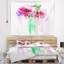 Tapisserie fleurs en polyester tirées à la main avec accessoires suspendus inclus-28490364