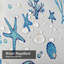 Rideau de douche Coral Starfish Sea Life avec 12 crochets-617439855