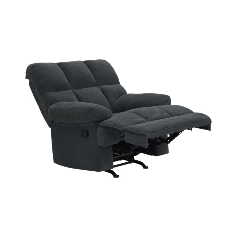 Fauteuil inclinable manuel moderne avec tissu d'ameublement Nubby pour un confort ultime et un décor de salon élégant