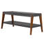 Banc Aniston KD, bronze métallique / noyer