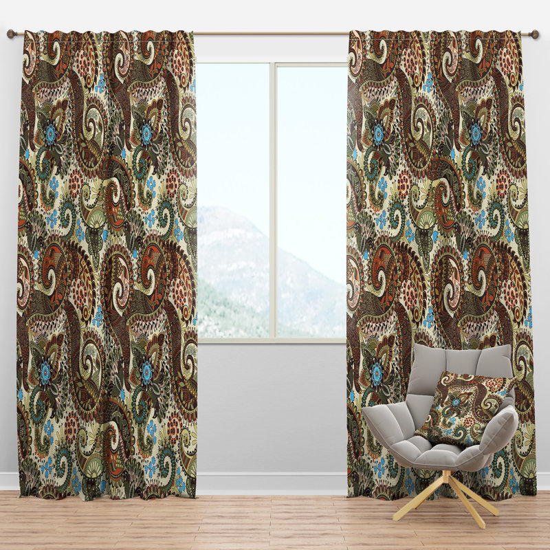 Panneau de rideau simple semi-diaphane avec passe-tringle Fantasy, l 52 po x L 90 po