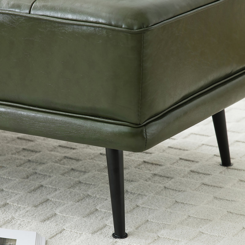End Of Bed Bench, Upholstered Entryway Bench With Metal Legs