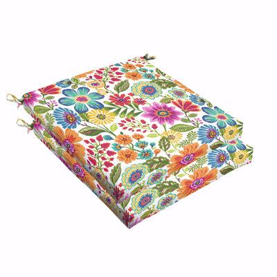 Coussin de siège floral d'extérieur