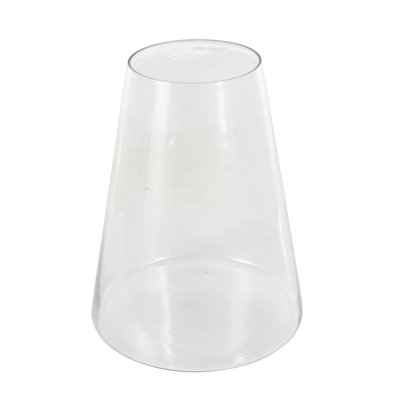 Cole And Grey Glass Cone Shaped Vase, 12.65"H x 9.9"W x 9.9"D