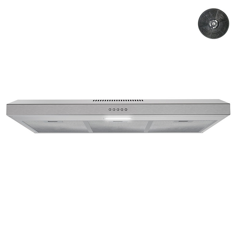 Streamline Longhena 36" 80 Cubic Feet Per Minute Convertible Under Cabinet Range Hood with Mesh Filter and Light Included