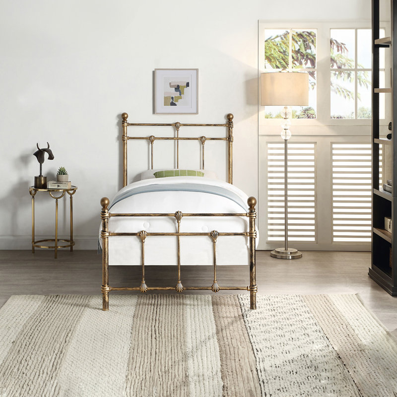 BAYFORD Metal Bed, Single (3'), Brass