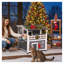 Maison pour chat isolée en bois - Abri pour chat extérieur de 2 étages avec balcon et isolation en mousse pour l'hiver