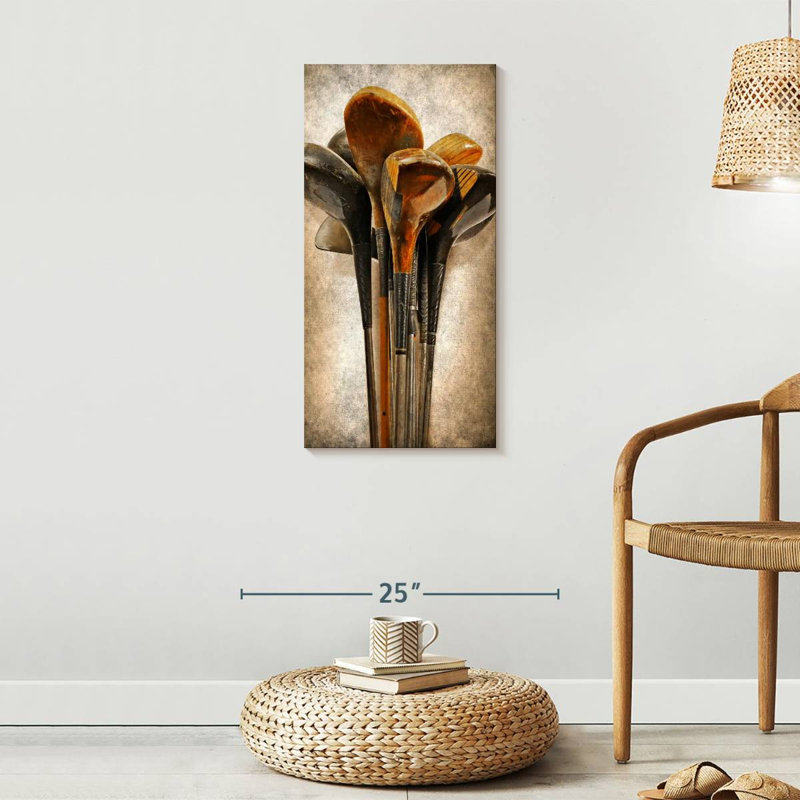 Golf Club Collection Canvas Print, 30" H x 15" W x 1.25" D