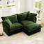 Housse à 2 places avec housse convertible, chenille, coussins moelleux, housse amovible de style élégant en chenille, siège confortable