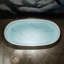 Baignoire de trempage autoportante en résine de pierre de 63 po à motif de marbre, baignoire ovale moderne à surface solide avec trop-plein encastré et drain intégré, finition mate