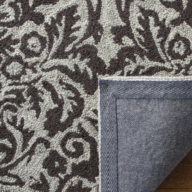 Damask Wool Hand Woven Area Rug, Rectangle 160 x 251cm