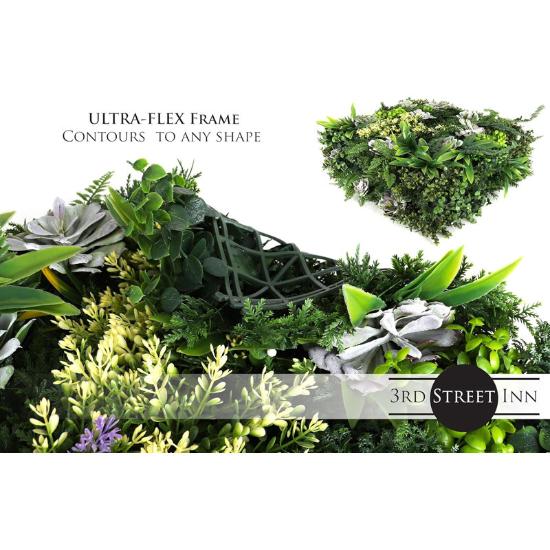 Rainforest Foliage Greenery UV-protected for Outdoor Decor. 20"x20" panels (Set of 4)