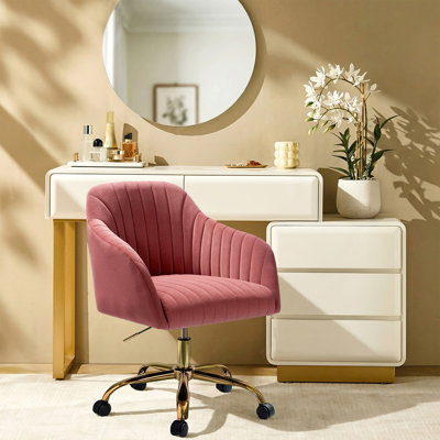 Chaise de travail en velours Adan
