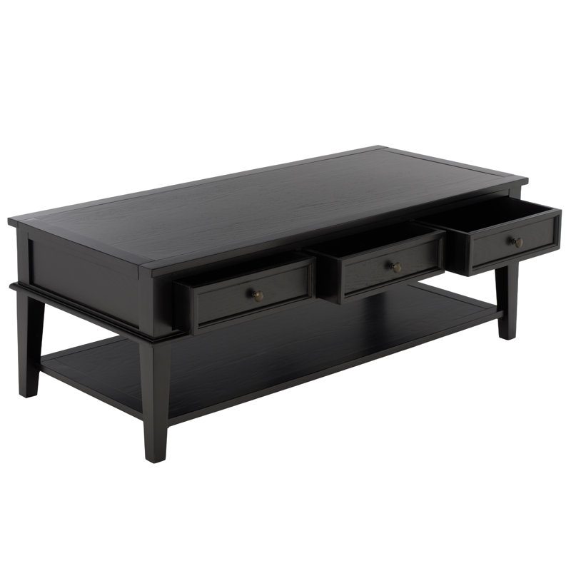 Table basse avec rangement Samira, Noir