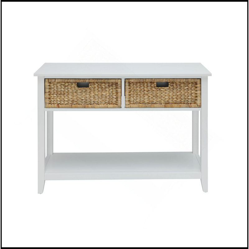 Flavius White Finish Console Table