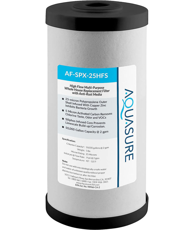 High Flow Multi-Purpose Replacement Filter with Anti-Rust Media