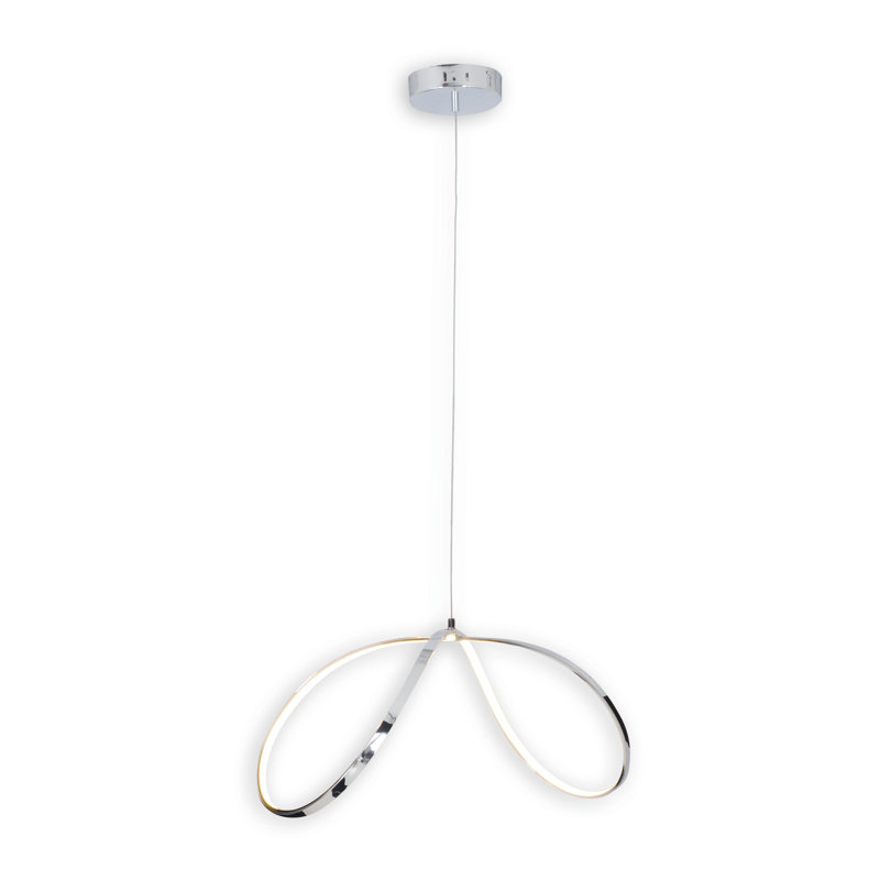Bragg 1 - Light Chrome LED Unique/Statement Pendant