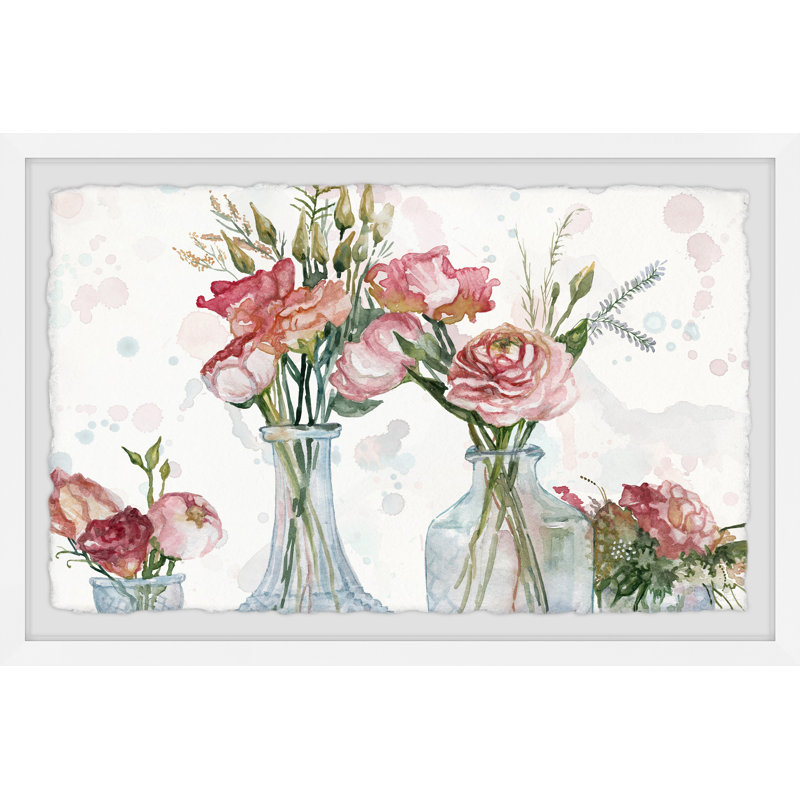 Festive Peonies by Parvez Taj - Single Picture Frame Painting, 61 cm H x 91 cm W