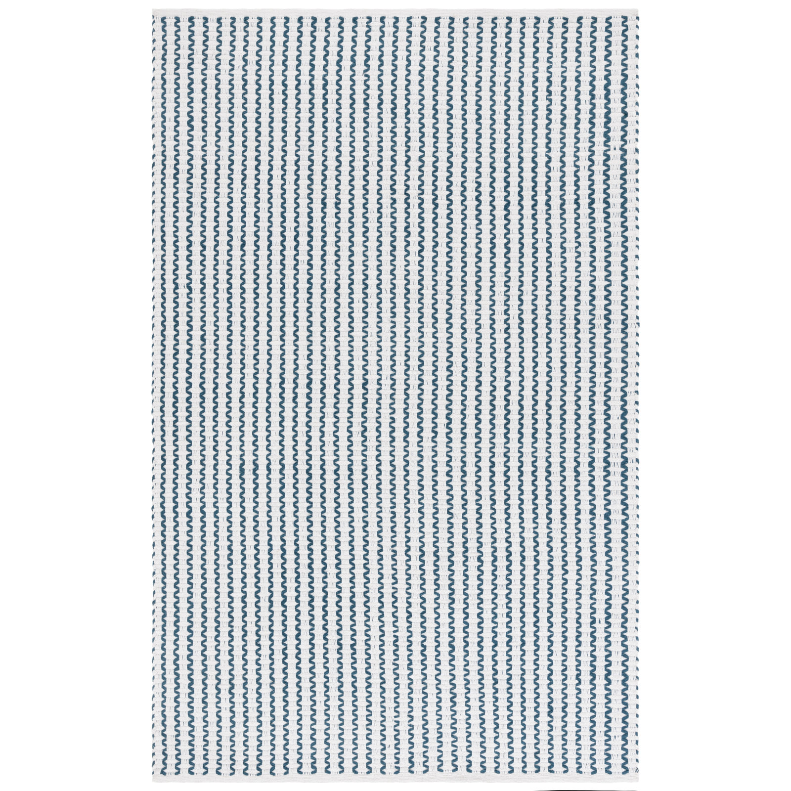 Hand-Woven Chevron Cotton Rug, Rectangle 9' x 12'