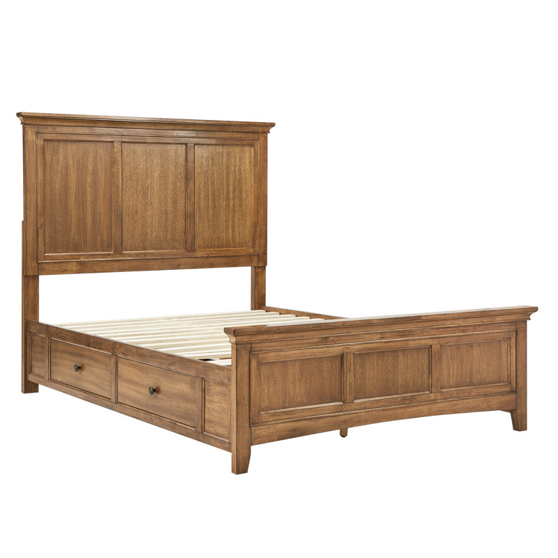 Melfa Platform Storage Bed, Oak, Queen
