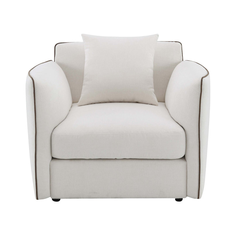 Chaise Yolanda en chenille avec coussin