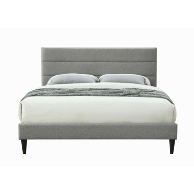 Channel Upholstered Bed W/ Usb