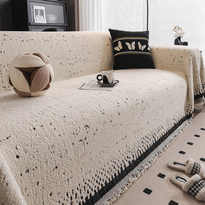 Velvet Box Cushion Sofa Slipcover