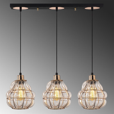 Bernadette 3 - Light Gold Kitchen Island Pendant