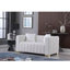 Causeuse à accoudoirs carrés en velours 62,6 po avec 2 coussins Clifford-1008375359-1048964325-1048964344