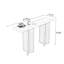 Console rectangulaire en travertin blanc avec acier au carbone-760722629