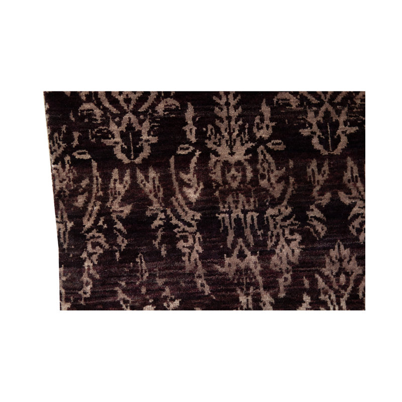 Moroccan Area Rug in Aubergine/Camel