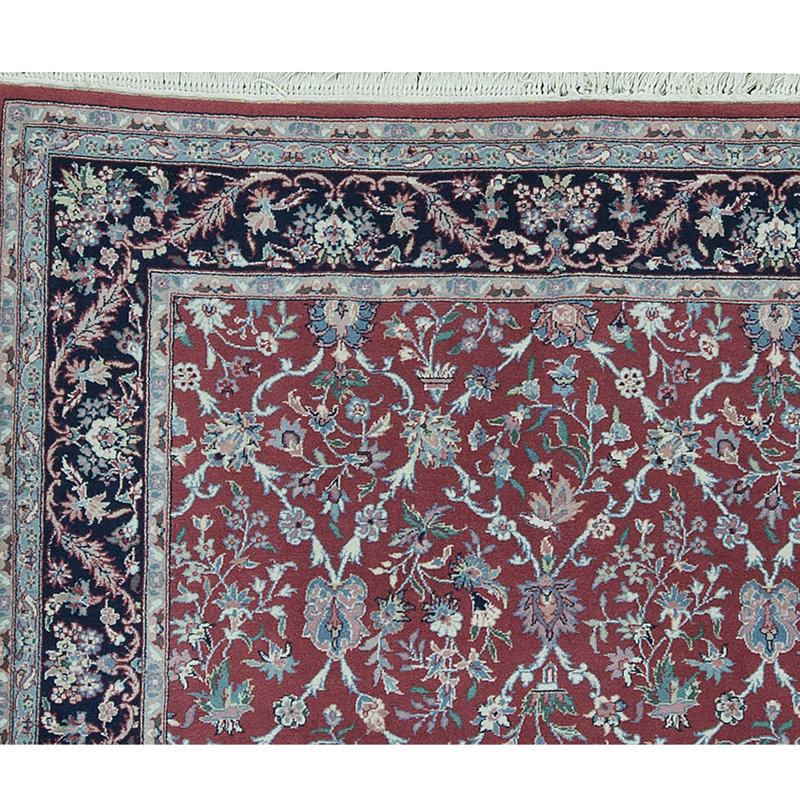 Tapis rouge noué à la main de haute qualité
