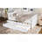 Twin Platform Bed With Drawers And Trundle, Solid Wood Daybed, No Spring Box Needed, White-1374236403
