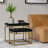 Macy 20"W 2-Piece Solid Mango Wood Nesting Table Set with Metal Frame
