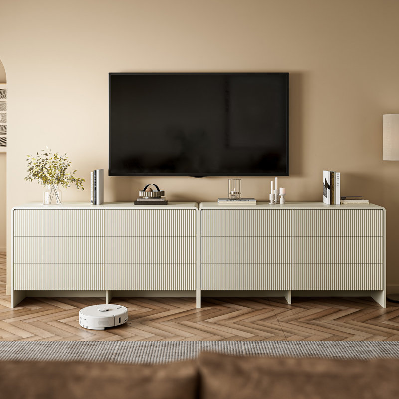 55.1" W 6 - Drawer Dresser, Beige