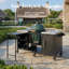 Grande table de gril 72,4 "avec tablettes réglables et table de préparation escamotable pour Big Green Egg
