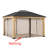 Sunjoy Universal Mosquito Netting for 11 ft. x 13 ft. Wood-Framed Gazebos, Patio Gazebo Mosquito Netting Screen Walls