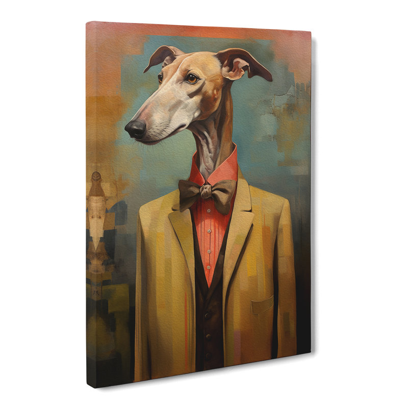 Greyhound Orphism Art - Wrapped Canvas, 76cm H x 50cm W x 3cm D