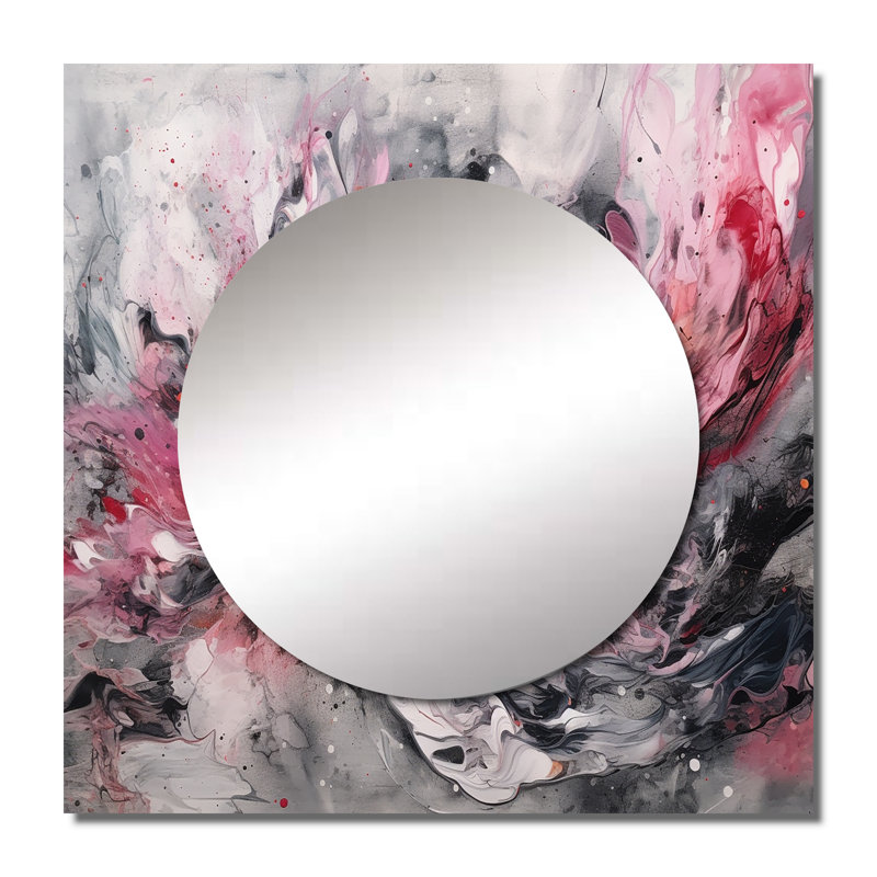Ninia - miroir mural géométrique moderne pour salle de bain, 23 po x 23 po