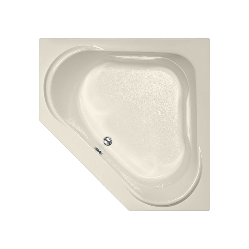 Clarissa 55'' L Soaking Bathtub, Polished Chrome, Biscuit