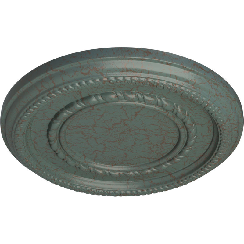 Federal Roped Ceiling Medallion, Cloud Burst Crackle