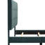 Grand lit tapissier en velours pour chambre à coucher - Structure robuste avec revêtement de qualité