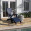 Chaise Adirondack à deux lattes avec repose-pieds Brady-88681465