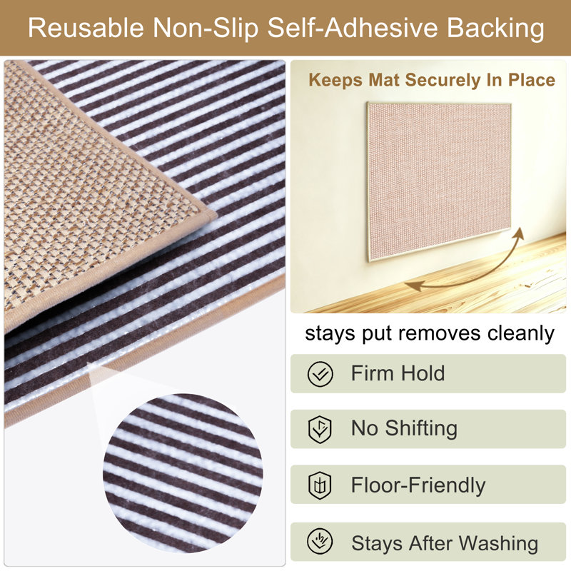 Non-Slip No Pattern New Year's Doormat, Beige, 44 cm × 75 cm