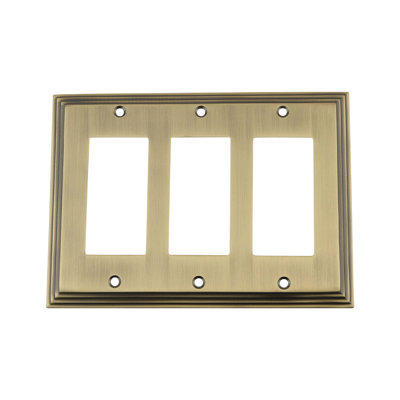 Deco 3-Gang Rocker Wall Plate
