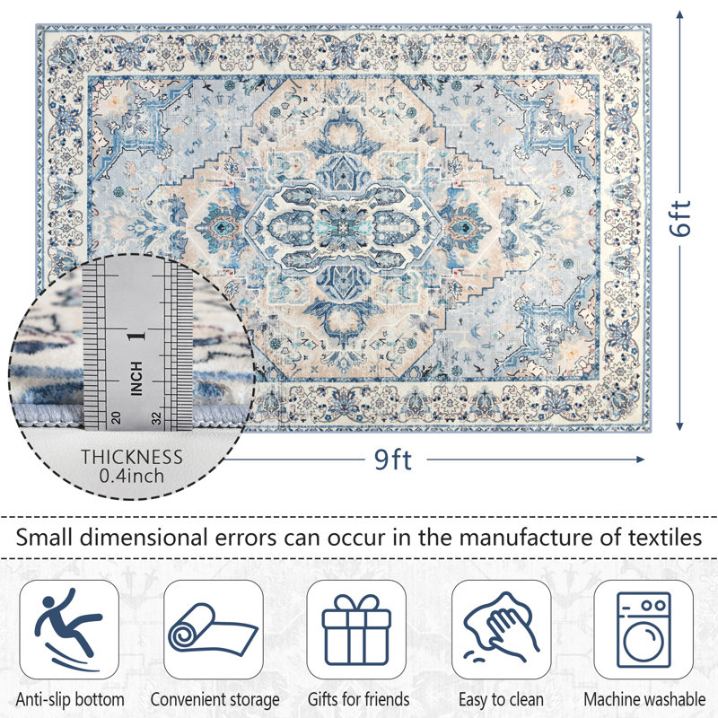 Tapis de salon Straub Large Tranditional Rugs, Rectangle 6 pi x 9 pi