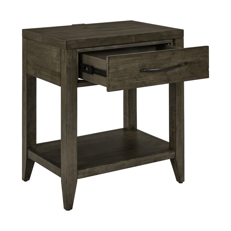 Hinkle Open Nightstand w/ Charging Station