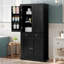 Armoire de cuisine de 72 po Joele, armoire de cuisine avec 6 portes et 1 tiroir, armoires de cuisine à 4 portes pour le salon, le salon-1889295213