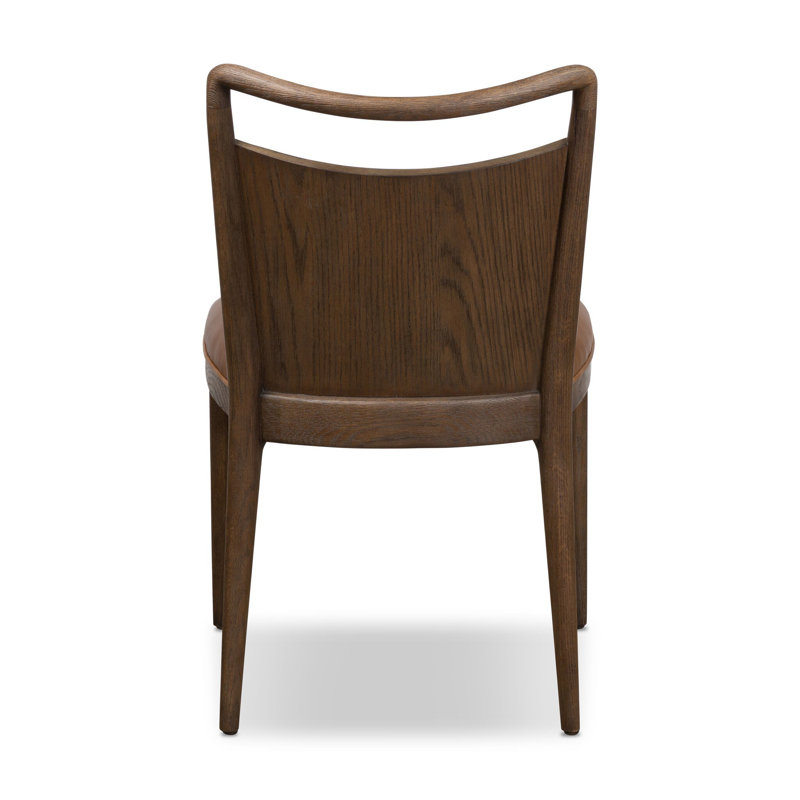 Jessen Dining Chair-Gibson Black, Sonoma Chestnut, Polyester Blend; Linen