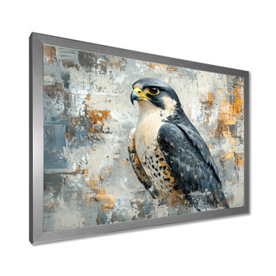 Peregrine Falcon Hauk Portrait II - hawk Canvas Wall Art